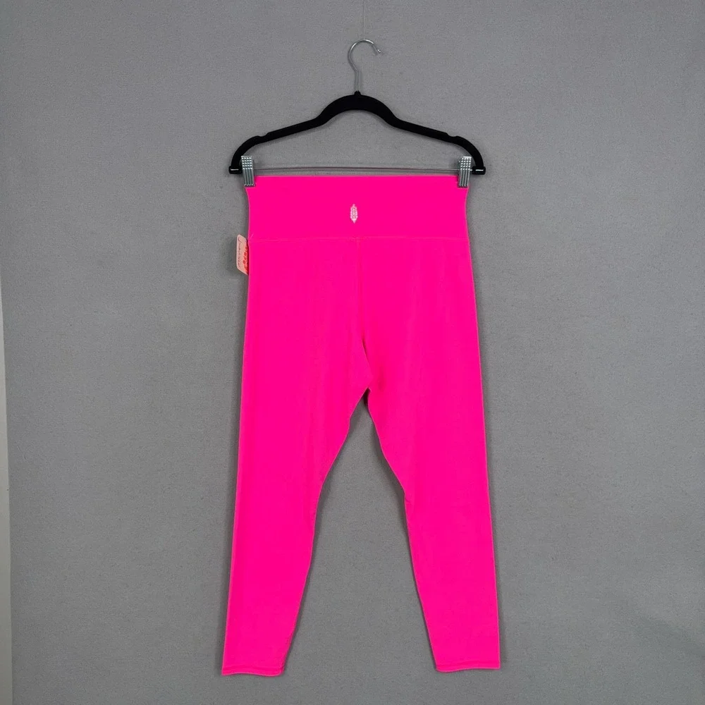 Free People Movement Leggings Women Large Hot Pink High Rise Yoga Athleisure